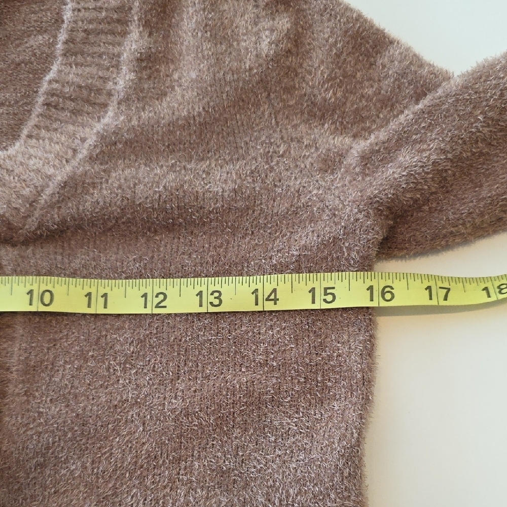 Abercrombie & Fitch Kids Soft Knit Button Front Cropped Brown Cardigan Girl 9/10 - Picture 11 of 11